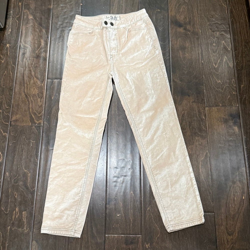 We The Free Champagne Sweet Jane Velvet Skinny Jeans Size 26 Beige